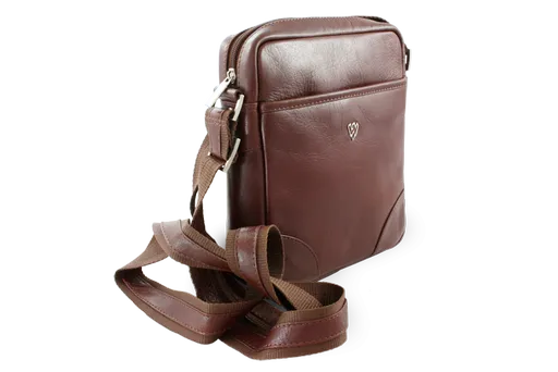 Malý hnedý kožený crossbag 215-1711-40