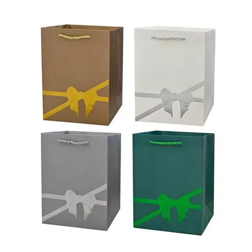 Papierová darčeková taška TORO 44x31x12cm MIX mašľa