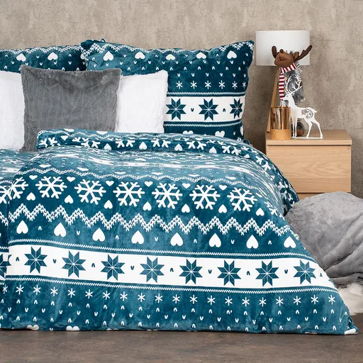 4Home Obliečky mikroflanel Nordic love, 140 x 220 cm, 70 x 90 cm