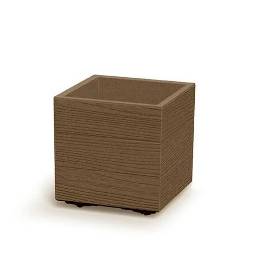 Kvetináč MADERA SQUARE ECO WOOD 38,5 cm, hnedá, L