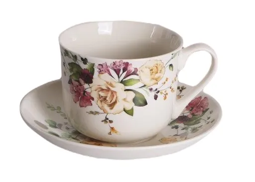 VERONI - Šálka 440ml s podšálkou Bali