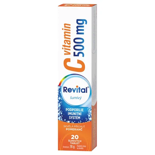 REVITAL Vitamín C 500 mg Pomaranč 20 šumivých tabliet