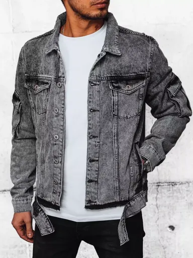 Džínsová šedá bunda