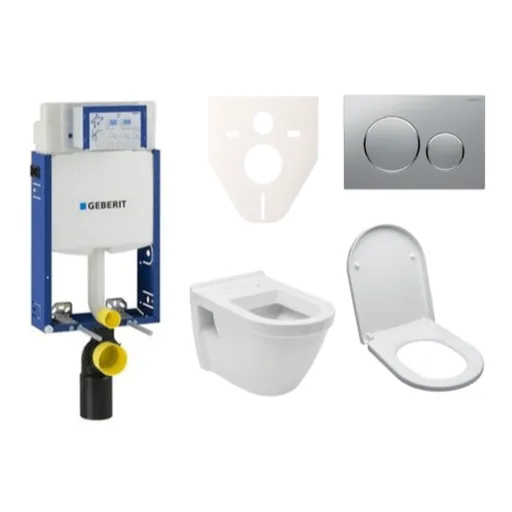 Cenovo zvýhodnený závesný WC set Geberit na zamurovanie + WC VitrA Integra vr. sedátka SIKOGE2V42