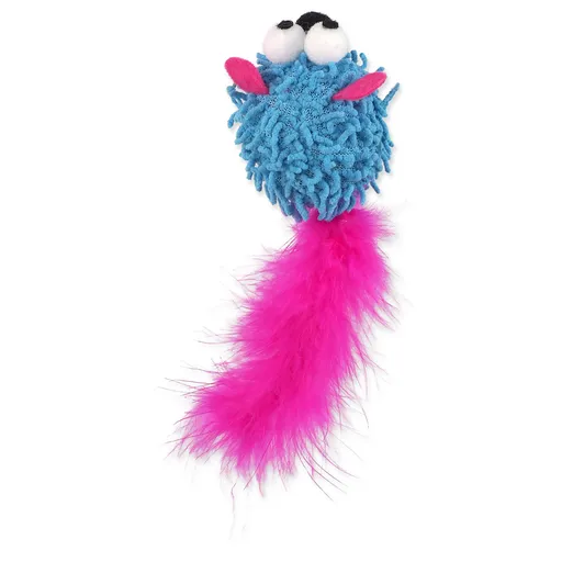 Hračka Magic Cat Rainbow Relax myš s pierkom a kocúrnikom modrá 6cm