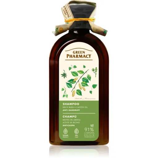 Green Pharmacy Birch Buds & Castol Oil Shampoo šampón proti lupinám 350 ml