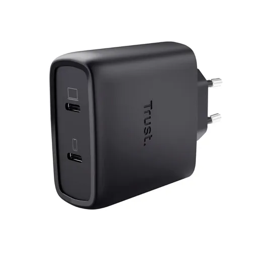 TRUST GaN Nabíjačka MAXO 65W 2-Port, USB-C, čierna