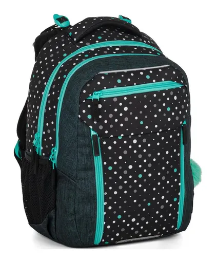 Školský batoh Bagmaster Porto 24 C Black/turquoise