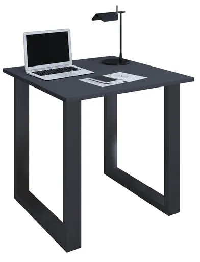 VCM Stůl Lona 80x80 U-nohy, antracit