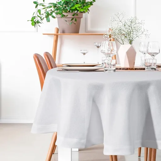 ArtFir Okrúhly obrus STELLA 2 | biela 150 cm