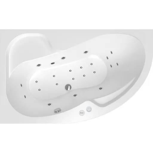 Masážna vaňa SIKO Fortuna 160x100 cm MEDIUM akrylát ľavá SIKOHMMFO160L