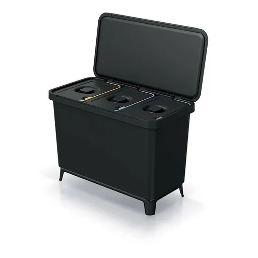 Odpadkový koš SYSTEMA na tříděný odpad 3 x 10 l náčerná