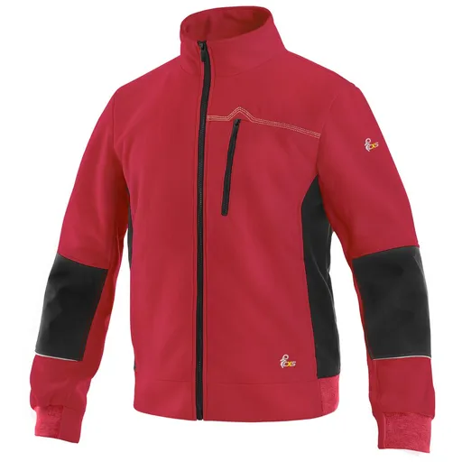 Canis (CXS) Pánska mikina na zips CXS TEXAS - Červená / čierna | L