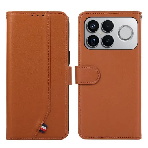 ABEEL DELICATE Peňaženkový obal POCO F8 Ultra hnedý