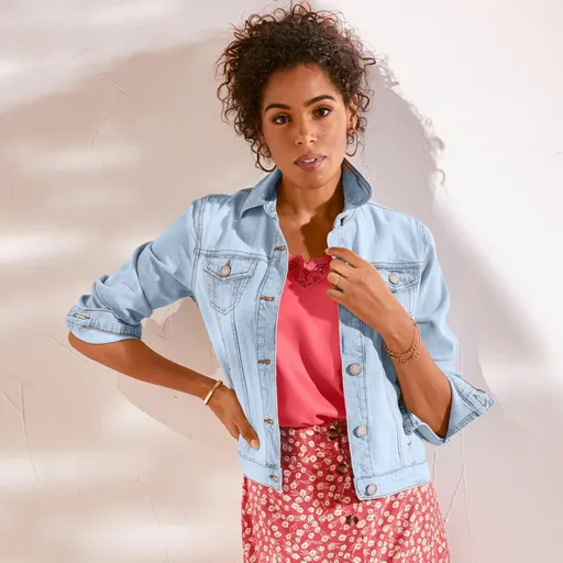 Džínsová bunda na gombíky