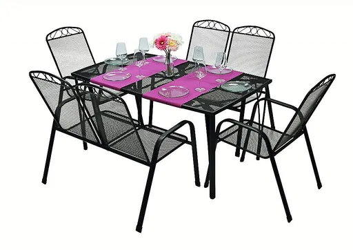 DEOKORK Záhradná kovová zostava RIVER 1+2+2