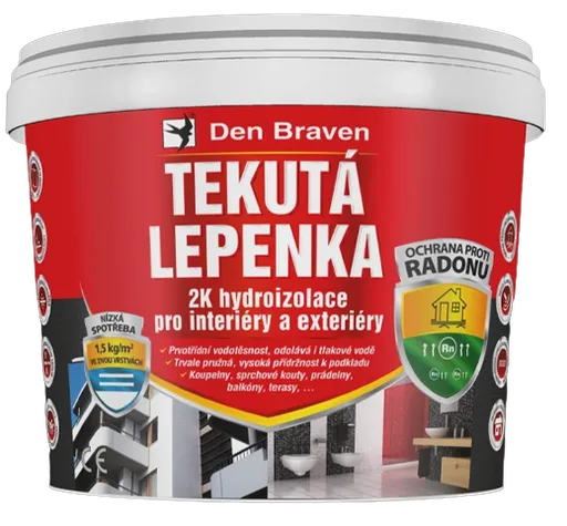 DEN BRAVEN - Tekutá lepenka šedá 7 kg