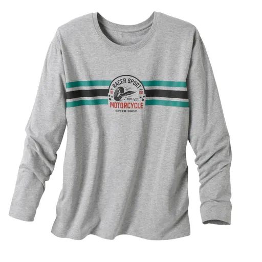 Pyžamové tričko s pruhmi na hrudníku a dlhými rukávmi