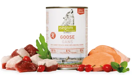 Isegrim Dog Adult Goose with Sweet Potato Rose Hip & Wild Herbs 6 x 800 g
