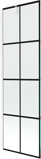 MEXEN/S - Next vaňová zástena FIX 60 x 150, čierna dekor, biela 895-060-000-00-77-20