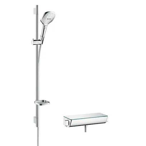Sprchová batéria Hansgrohe Raindance Select E so sprchovacím setom 150 mm biela/chróm 27039400