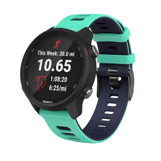 TWO-COLOR Remienok Garmin Vivoactive 3 čierny-mentolový zelený