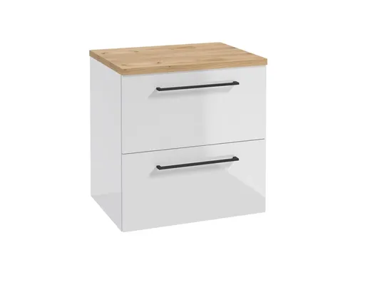 ArtDef Skrinka pod umývadlo FERATA D60 2S/45 | biela 60 cm