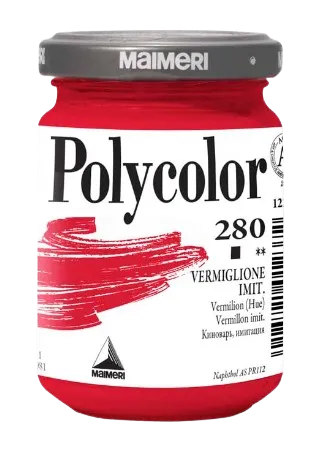 MAIMERI POLYCOLOR - Jemné vinylové farby 280 - vermilion hue, 140 ml