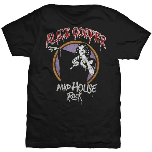 Alice Cooper tričko Mad House Rock Čierna S