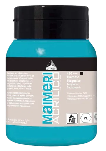 MAIMERI ACRILICO - Akrylové farby 430 - turquoise, 0,5 L