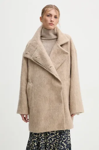 Kabát s prímesou vlny Day Birger et Mikkelsen Keaton - Fluffy Wool Blend