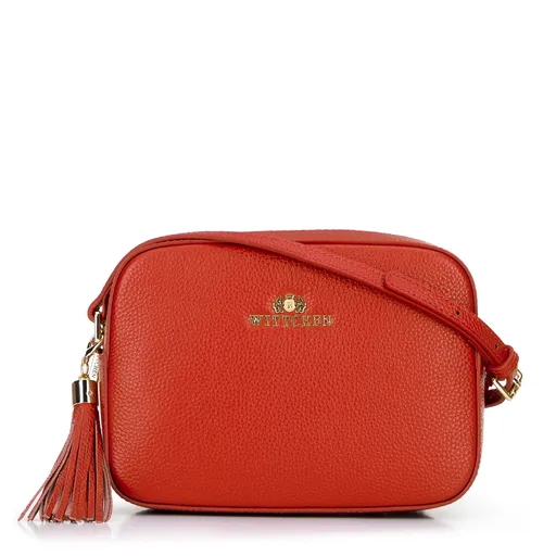 Dámska kožená crossbody kabelka Wittchen so strapcom 29-4E-014-6