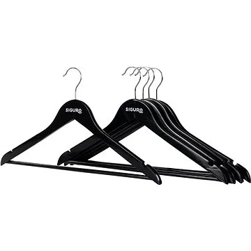 Siguro Essentials drevené, čierne, 5 ks (SGR-HGW5B)