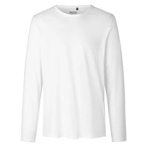 Neutral Pánske tričko s dlhým rukávom z organickej Fairtrade bavlny - Biela | XS