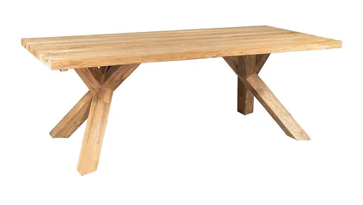 DEOKORK Teakový stôl SPIDER RECYCLE 180 × 90 × 75 cm