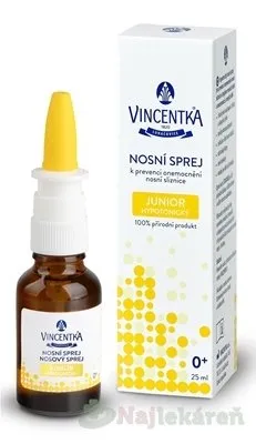 VINCENTKA NOSOVÝ SPREJ JUNIOR hypotonický 1x25 ml