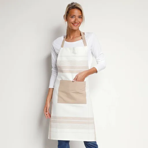 Kockovaná kuchynská zástera s trakmi