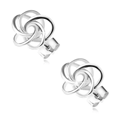 Kvety zo zatočených prúžkov, náušnice zo striebra 925