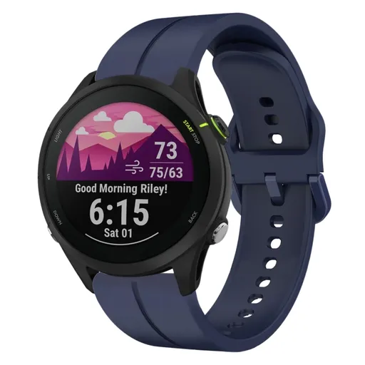 SILICONE Vymeniteľný remienok pre Garmin Forerunner 255 Music tmavomodrý