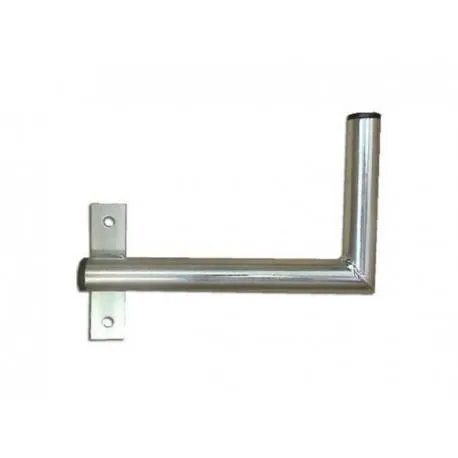 Držiak antény na stenu pri okne s pásom, ľavé uchytenie, galvanický zinok, dĺžka 25cm, priemer 3, 2cm