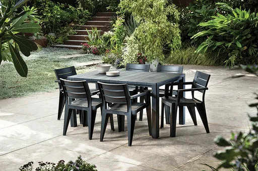 Elvisia Záhradný set VALLERIE 6 + 1 | grafit