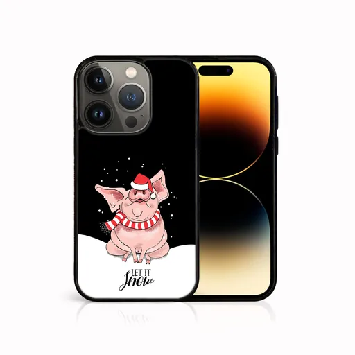 MY ART Kryt s vianočným dizajnom Apple iPhone 14 Pro Max LET IT SNOW (075)