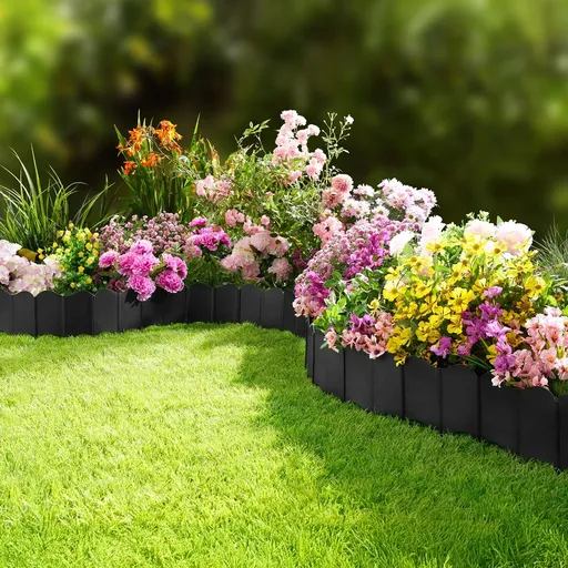 Die moderne Hausfrau Zahradní plastový obrubník, antracit, 20 ks