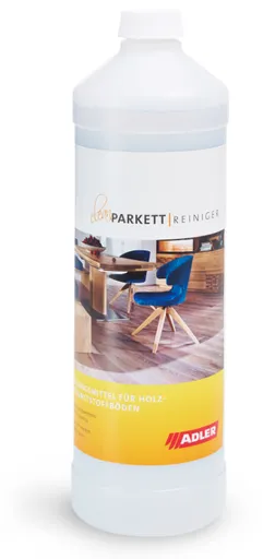Adler CLEAN Parkettreiniger - čistič na parkety odstraňuje špinu aj šmuhy po opätkoch 1 l farblos - bezfarebný
