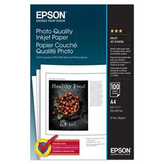 Epson Photo Quality InkJet Paper, C13S041061, fotopapier, matný, biely, A4, 102 g/m2, 720 dpi, 100 ks, inkoustový