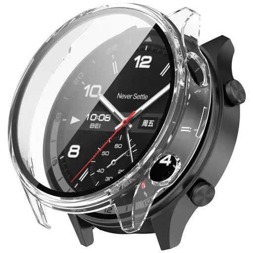 PC FULL COVER Plastový kryt so sklom pre OnePlus Watch 2R priehľadný