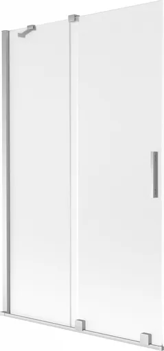 MEXEN/S - Velar dvojkrídlová posuvná vaňová zástena 110 x 150, dekor, chróm 896-110-000-31-01