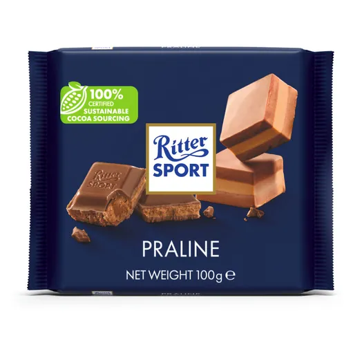 RITTER SPORT Nugát mliečna čokoláda 100 g