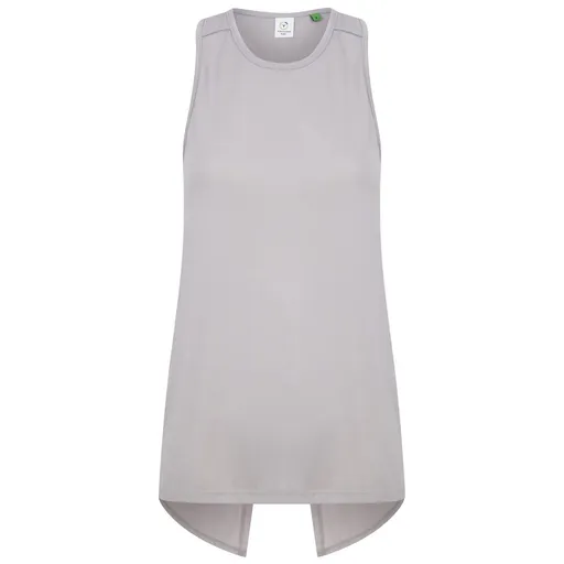 Tombo Dámsky top s rozparkom na chrbte - Svetlošedá | 2XL