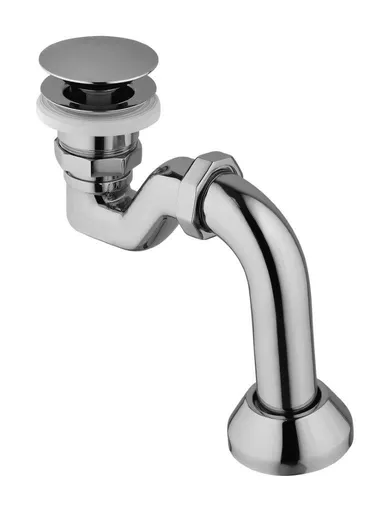 BESCO - Vaňový sifón bez prepadu Click-Clack - Farba - Chróm VANOKKCHR
